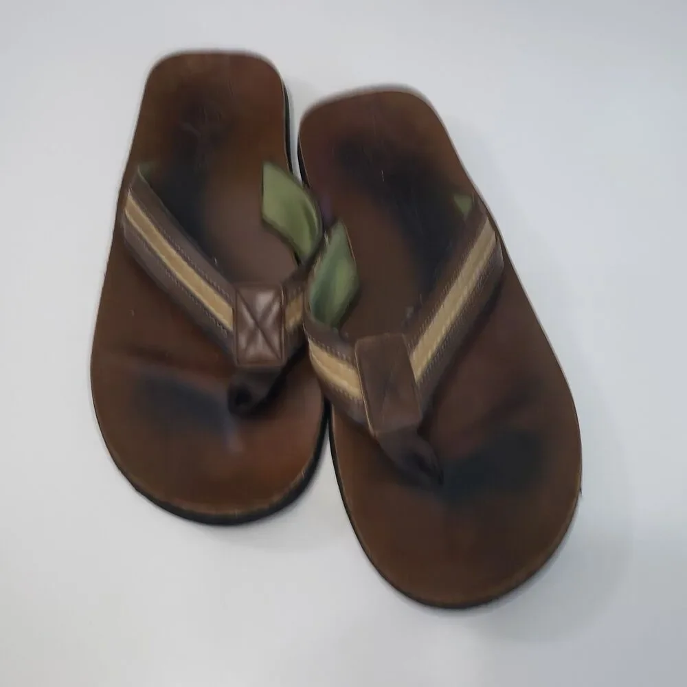 Clarks Men's Brown Leather Thong Sandals, Size 11